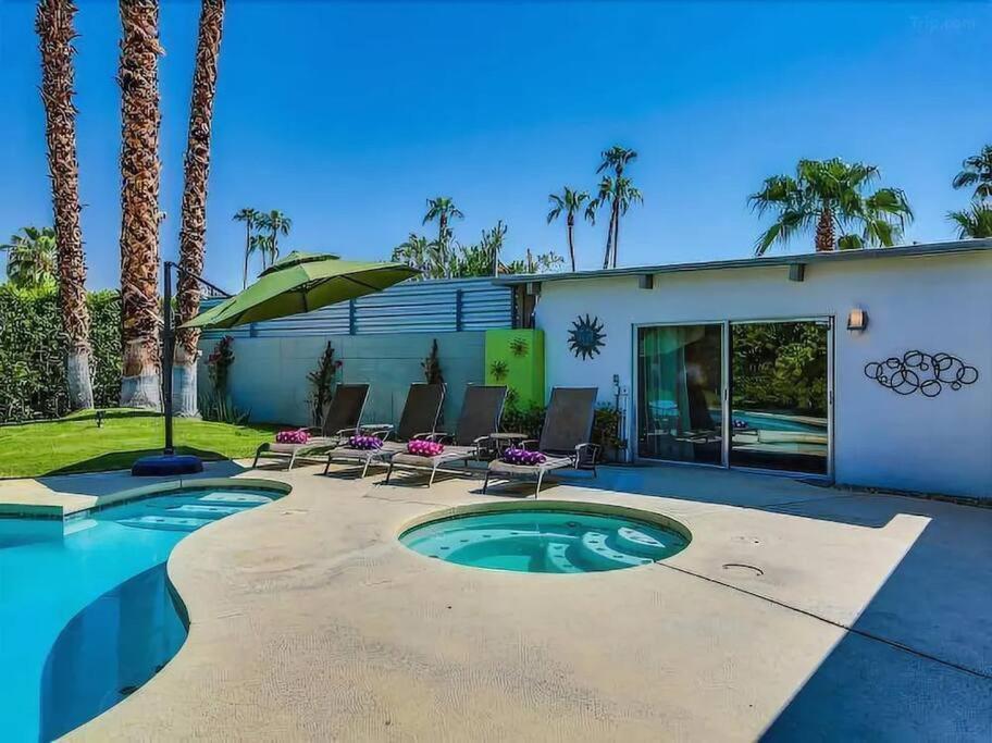 Serene 4 Bed 3 Bath Heated Pool Natural Backyard Heart Of Palm Springs Buitenkant foto